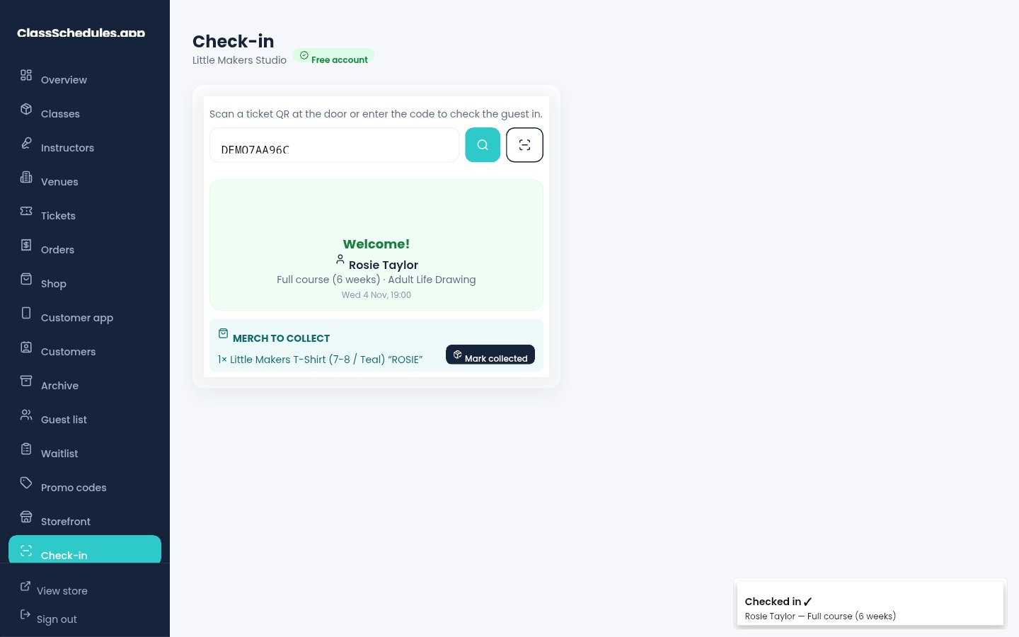 Scan, greet, done